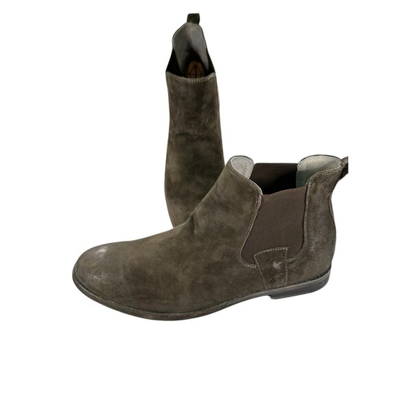 Steve Madden Barstow Mens Size 12 m Brown Leather Slip On Ankle Chelsea Boots - Picture 1 of 9